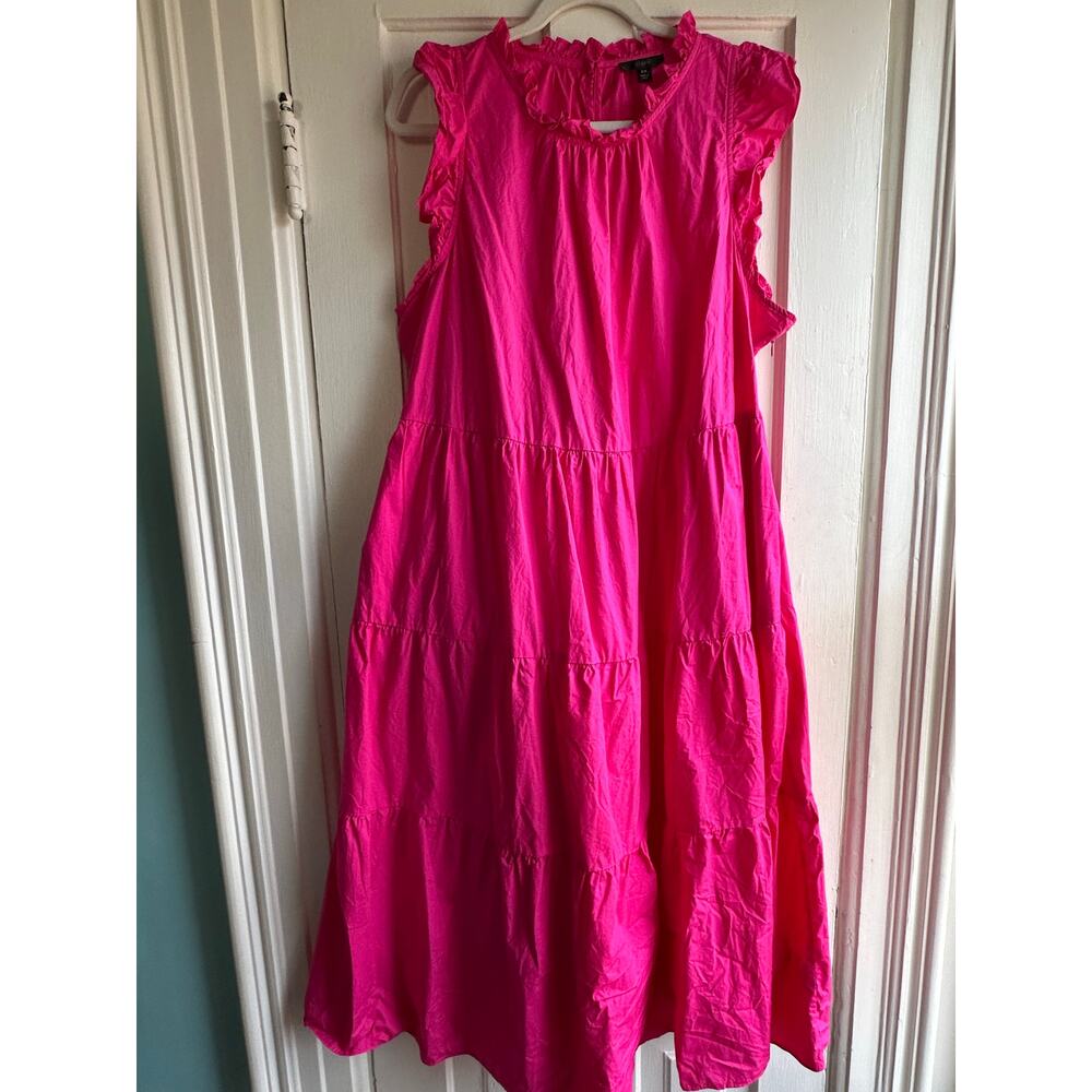 J. Crew Ruffle-Trim Tiered Midi Dress - Picture 2 of 8